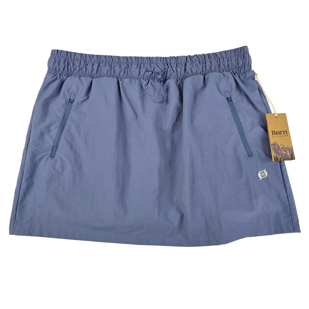 NWT Born Outdoor Women's Quick Dry Hiking Skort Skirt Pockets Blue XL
